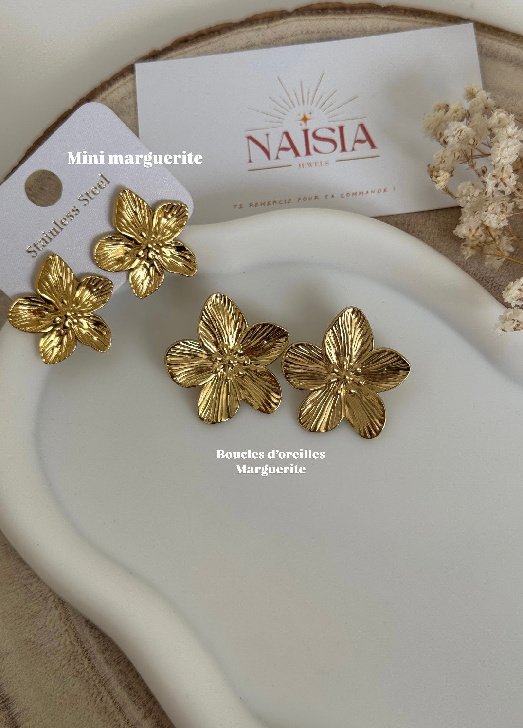 Mini boucles d’oreilles Marguerite
