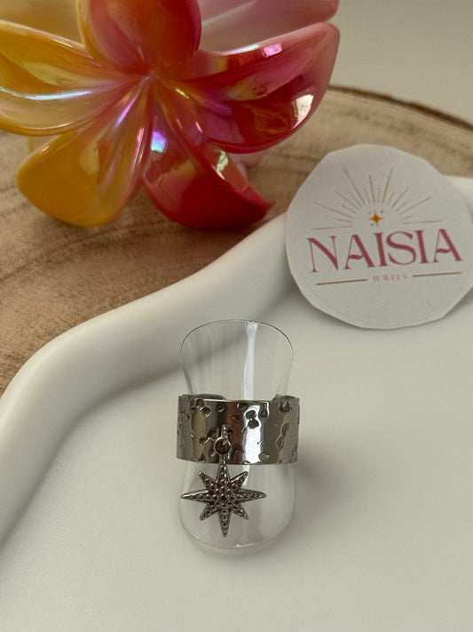 Bague Flocon argenté