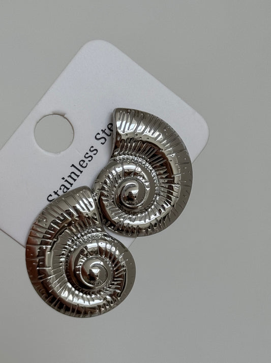 Boucles d’oreilles Coquillages argenté