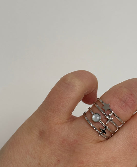 Bague Luna argenté