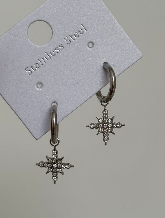 Boucles d’oreilles Stella argenté
