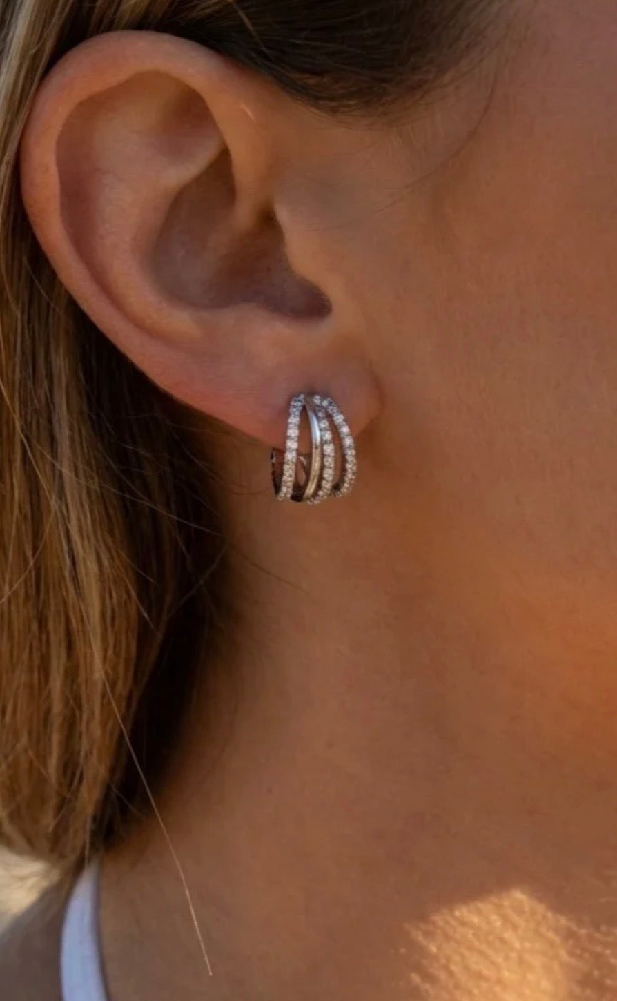 Boucles d’oreilles Eloane argenté