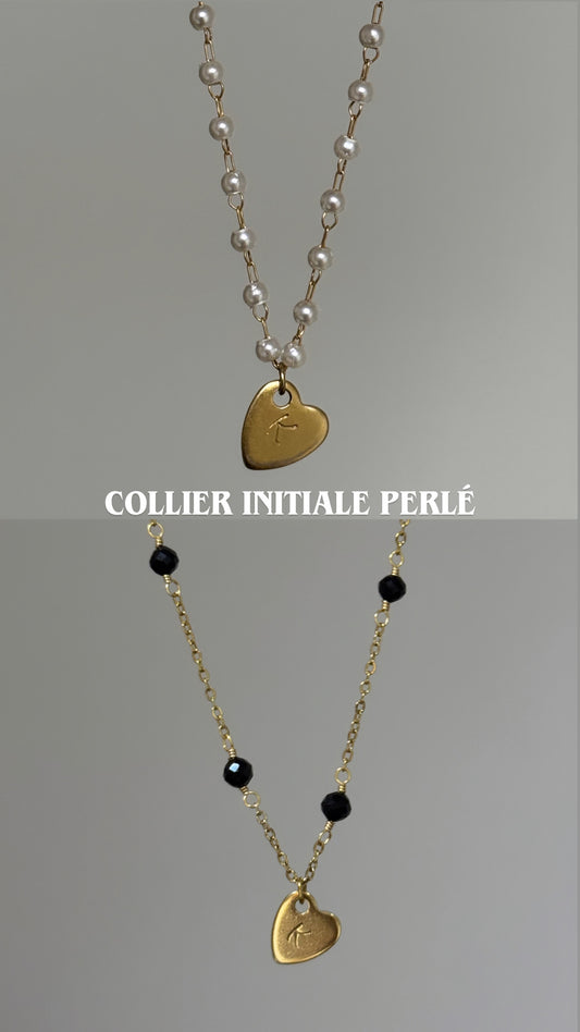 Collier initiale perler